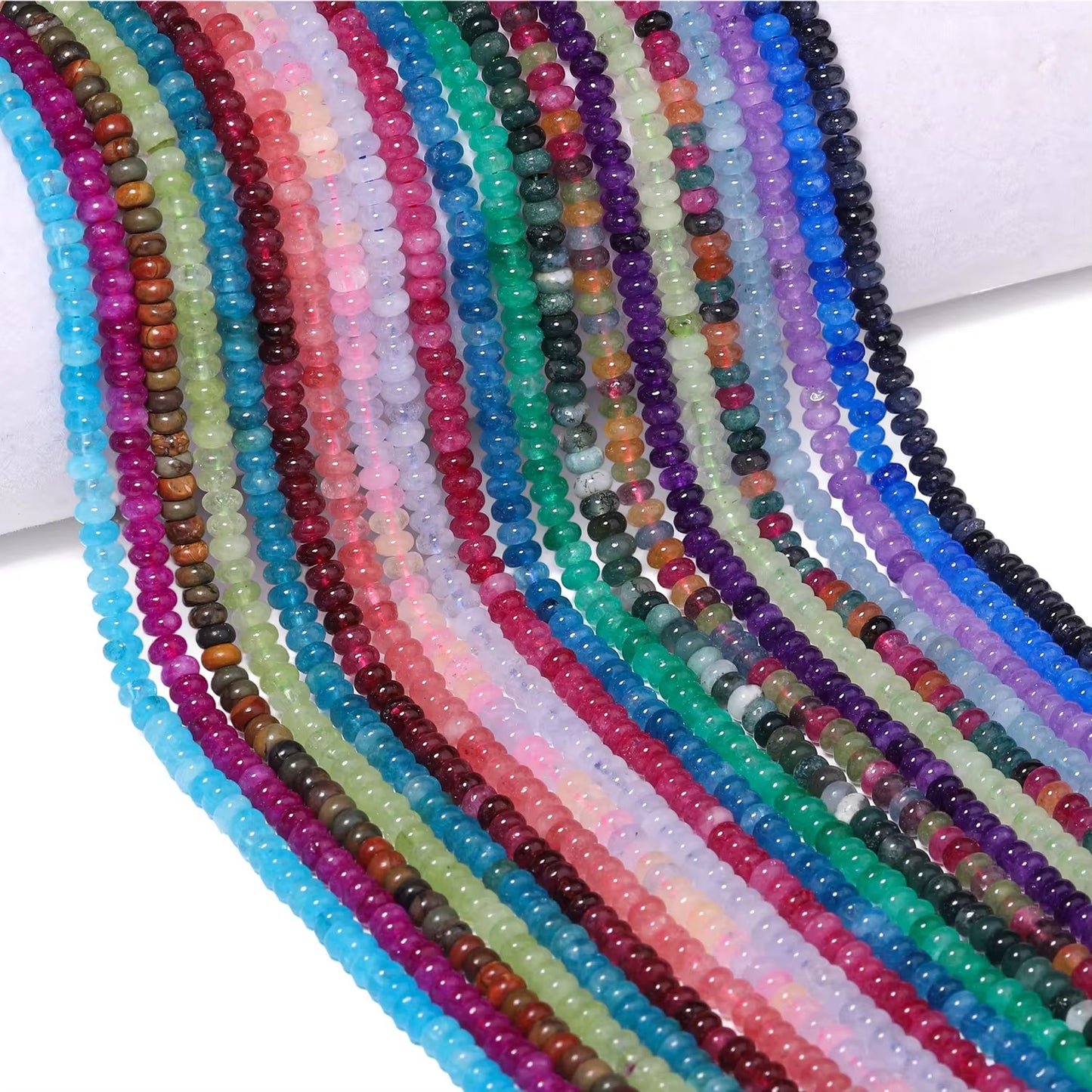 GB01 Abacus Shape bead - Natural Gemstone Bead ( 1 pc ) AAA Quality
