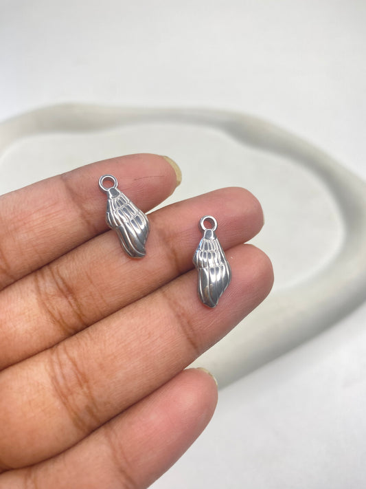 SS 2843 Conch charm Silver plated stainless steel ( 1 piece ) Anti tarnish