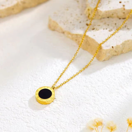 SJ 528 Roman dainty Necklace - 18k Gold PVD plated stainless steel - Anti tarnis