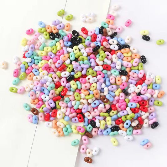 AB63 Peanut Shiny Bead ( 1 pc ) UV Plated Acrylic ( 4*6 mm )