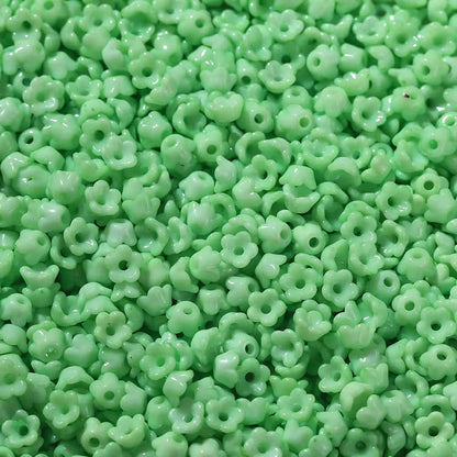 BBB 305 (c) Light Green Tiny Bell Shiny  Bead ( 1 pack - 10 piece ) UV Plated Acrylic ( 6 mm )