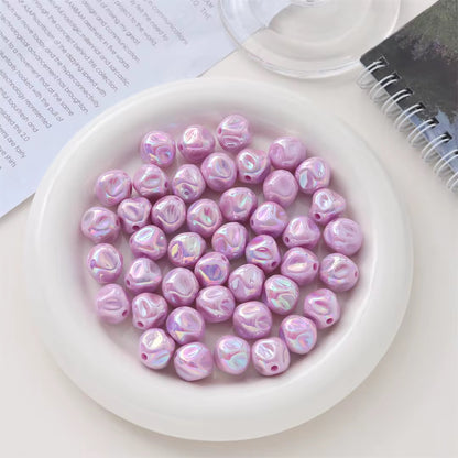 BBB 221 (f) Purple Irregular Bubble 3D Acrylic bead ( 1 pc ) UV Plated ( 12 mm )