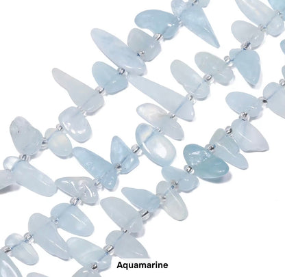 GB04 Natural long tooth Irregular stone bead - Natural Gemstone Bead ( 1 pc ) AAA Quality