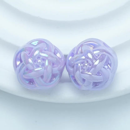 BBB 382 Yarn Ball Round Bead ( 1 pc ) UV plated Acrylic ( 16mm )