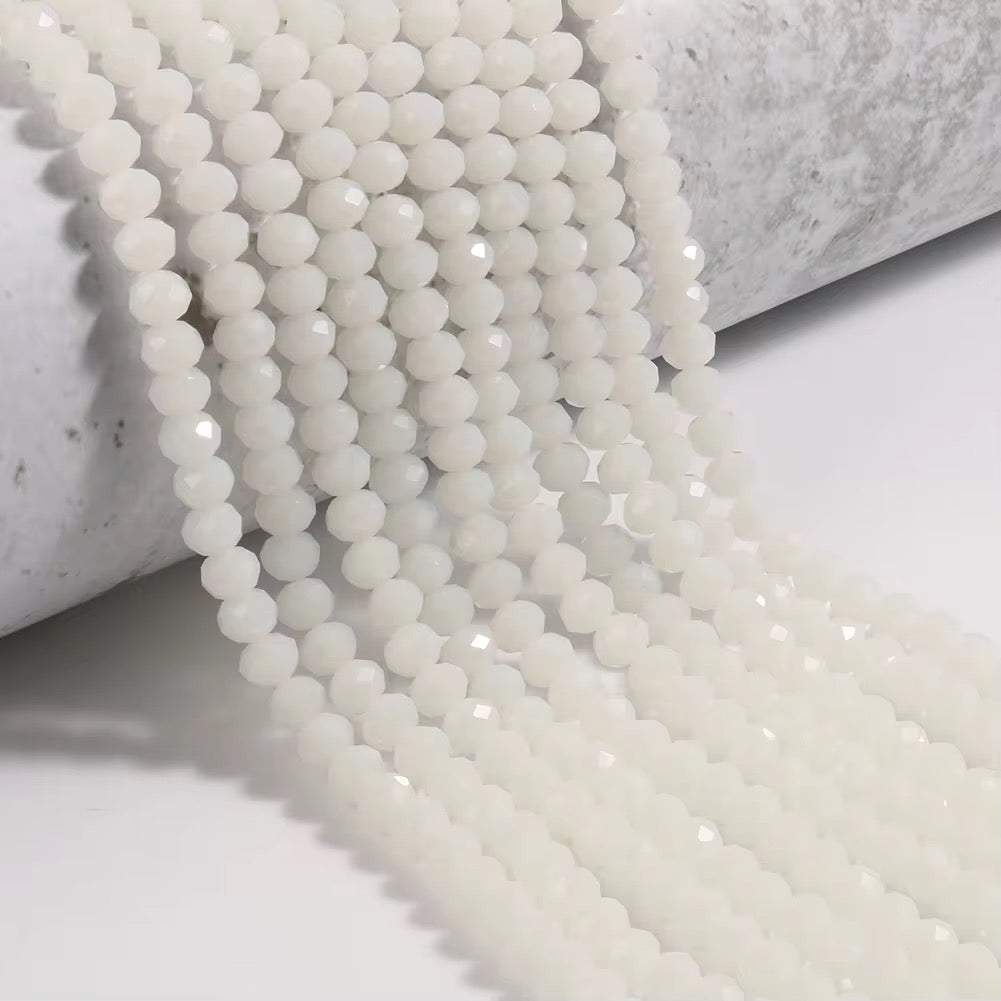 BBB 432 Faceted Rondelle Crystal glass beads ( 1 pc ) premium cut