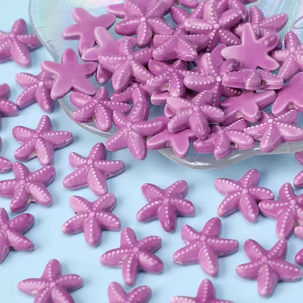 PCB23 Star Fish porcelain ceramic bead ( 1 pc )