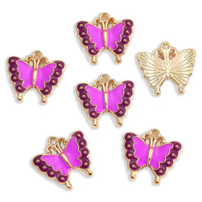 EC06K Butterfly enamel charm ( 1 pc ) High quality shine ( 17:18 mm )