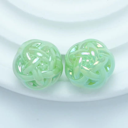 BBB 382 Yarn Ball Round Bead ( 1 pc ) UV plated Acrylic ( 16mm )