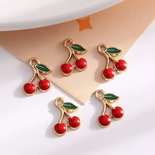 SS 2124 Cherry Fruit enamel charm ( 1 pc ) High Quality Shine