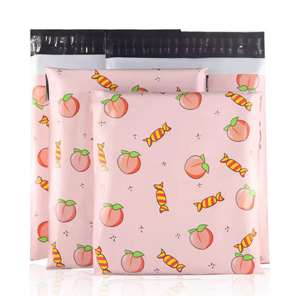 Peach Candy Poly Mailer Bag -  Waterproof & Double Sided - Designer Premium Packaging ( 10:13 inch )