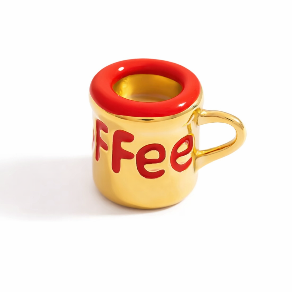 SS 3073 Coffee Cup 3D Enamel Charm - 316 SS PVD ( 1 pc ) Premium Collectible | Anti tarnish
