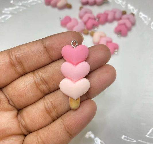 BBB 197 (D) HEART POPSICLE kawaii themed resin charm (1PC)