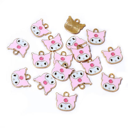 EC 2207 Cartoon girl enamel charm ( 1 pc )