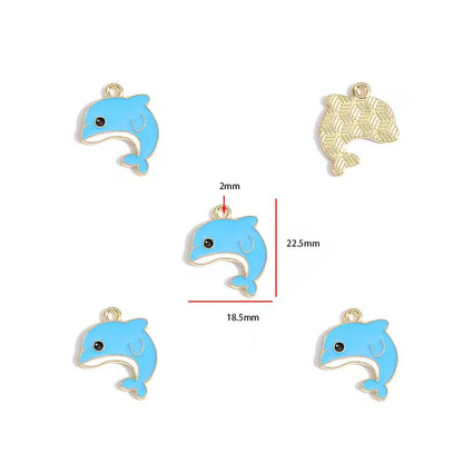 BBB 423 Ocean Them Enamel bundle Charm ( 1 set - 10 pc ) High Quality Shine