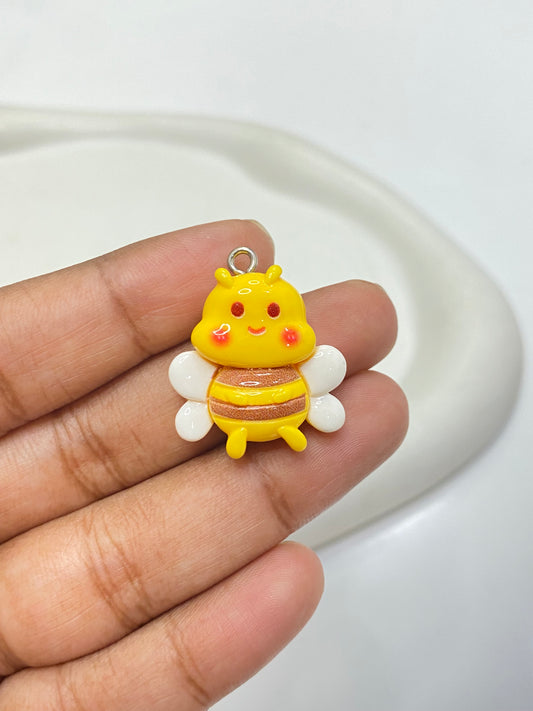 BRC 011 (C) Cute Bee resin charm with hook ( 1 pc )