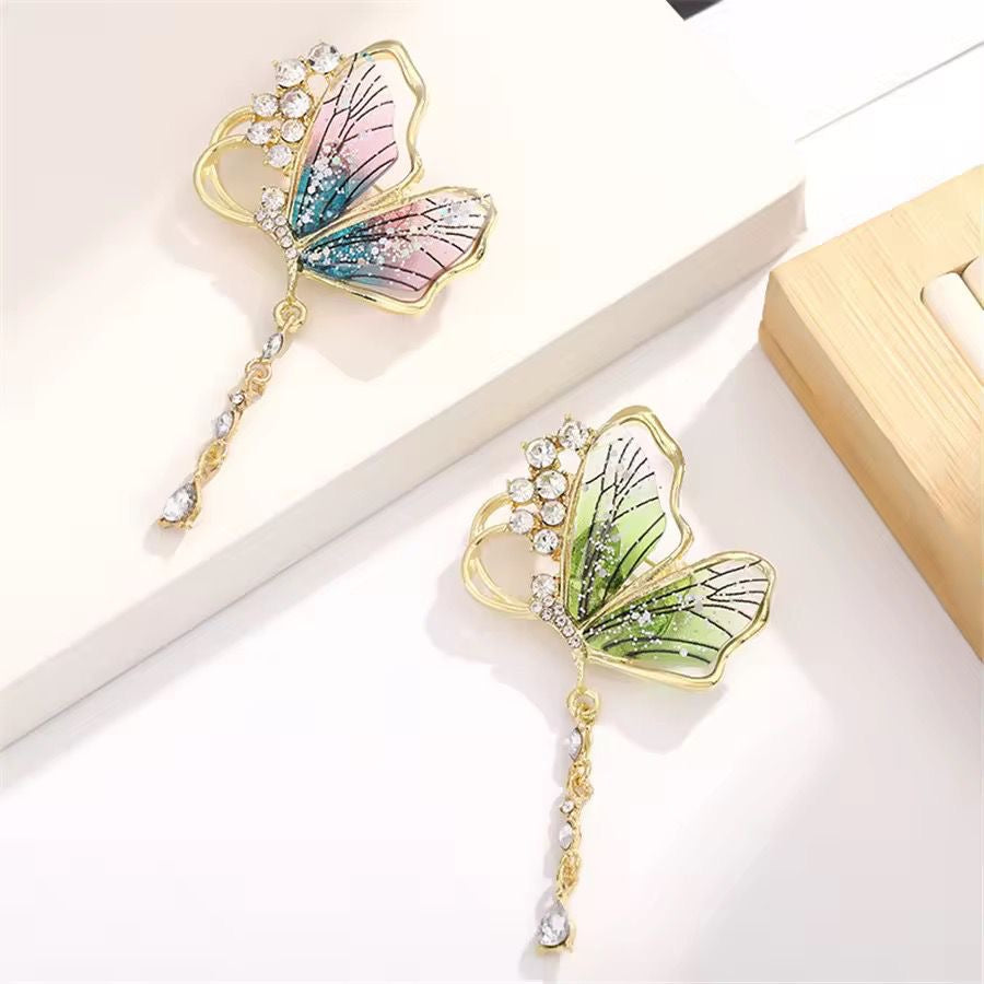 BR 04 Butterfly Zirfon Brooch pin ( 1 pc ) Tarnish Resistant