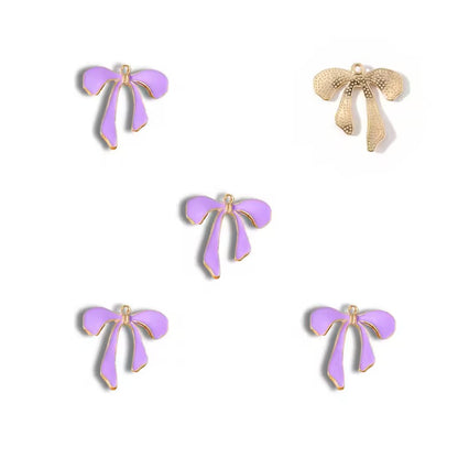 BBB 402 Bow Enamel Charm ( 1 pc ) High Quality Shine ( 26mm )