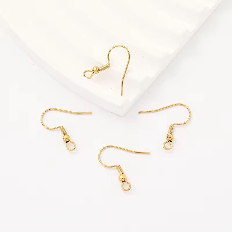 SS 3120 Fish Hook 18k gold PVD 316 stainless steel ( 2 pc ) Anti tarnish