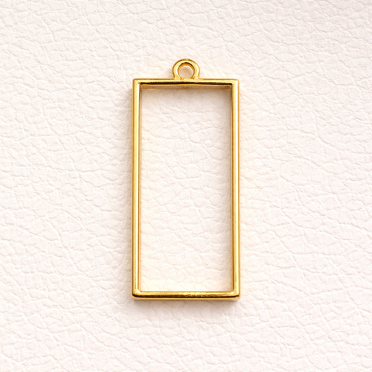 BBB 347 (d) Rectangle Bezel Alloy Premium ( 1 pc ) Anti Tarnish ( 20*50  mm )