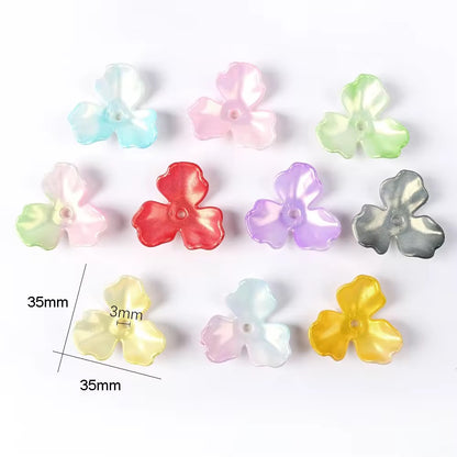 BBB 023 large petals gold plated luminous Acrylic bead cap ( 1 pc )