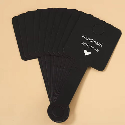 Black cardboard fold over hanging cards with self adhesive sticker ( 1 pc )