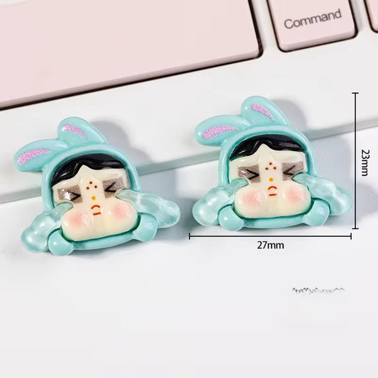 BBB 278 (e) Cry Baby Cartoon Resin charm ( 1 pc ) with Hook ( 20:25 mm )