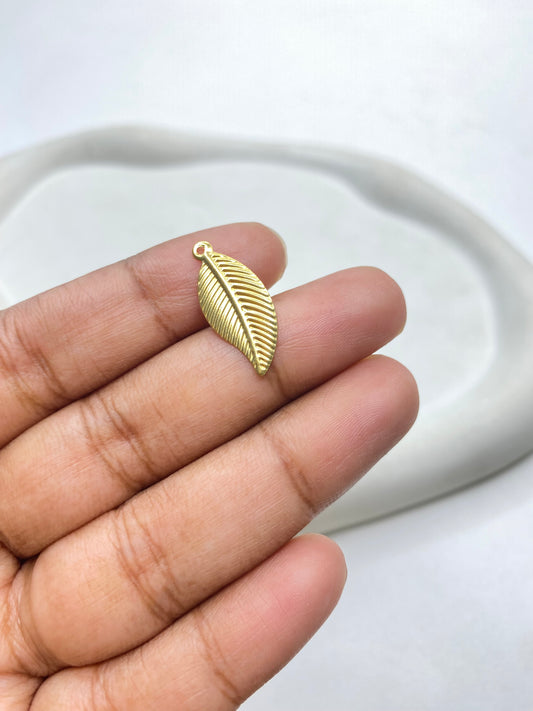 SS 2944 Leaf Brass Charm ( 1 pc ) ( 22:10 mm )