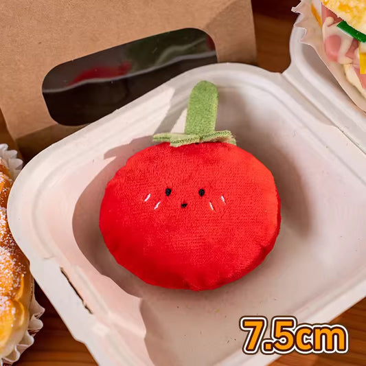 PK 28 Tomato Cute Food 3D Plush Toy Keychain ( 1 pc ) Imported Premium Quality