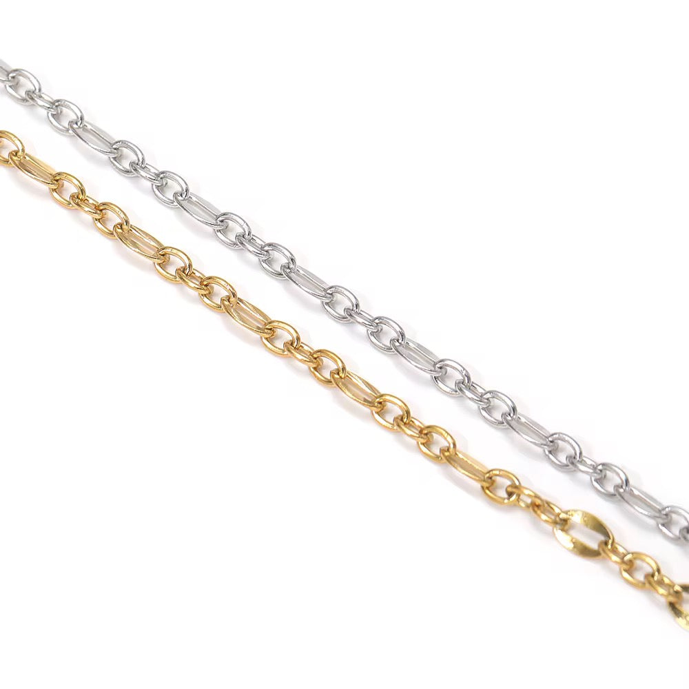 DIYS161 Lip link Chain ( 1 feet ) 18k Gold PVD