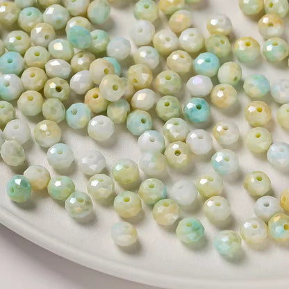 GB02A Round Faceted water-dyed glass bead ( 1 pc ) Lampwork Bead ( 8 mm )