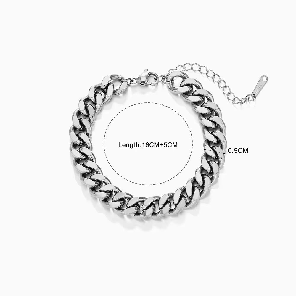SS 270 Thick Cuban Unisex Bracelet - Steel plated stainless steel - Anti tarnish - Wholesale
