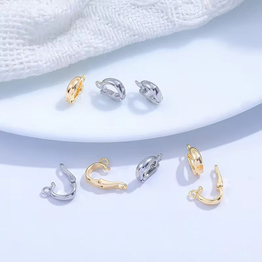 SS 3229 Pendant Clasp with Loop 18k gold & Silver plated ( 1 pc ) Anti tarnish