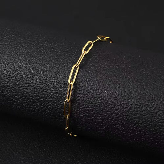 SJ 821 Paper link Bracelet - 18k Gold PVD plated stainless steel - Anti tarnish