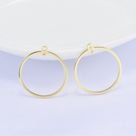 GP640 Gold plated circle with double loop
