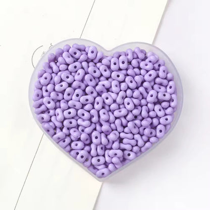 BBB 325 (i) Muted Purple Peanut Shiny Bead ( 1 pc ) UV Plated Acrylic ( 4*6 mm )