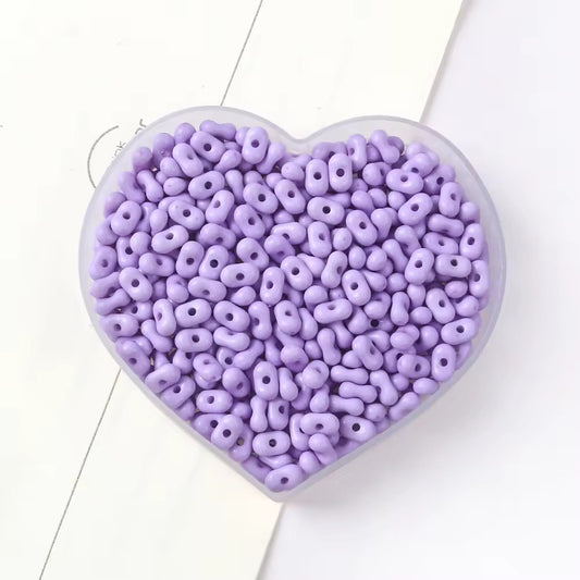 BBB 325 (i) Muted Purple Peanut Shiny Bead ( 1 pc ) UV Plated Acrylic ( 4*6 mm )