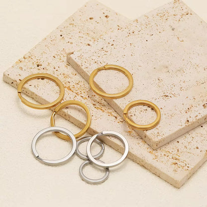 SS 1395 Key Ring 25mm 18k Gold PVD plated 316 Stainless steel ( 1 pc ) Anti tarnish