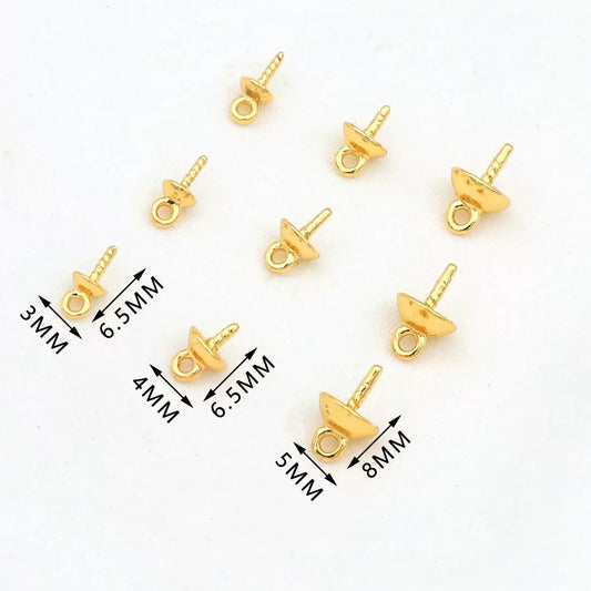 SS 3013 peg bail ( 1 pc ) 18k Gold