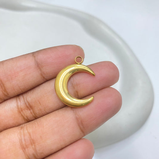 SS 2179 Moon Stainless steel charm ( 1 pc ) Anti tarnish