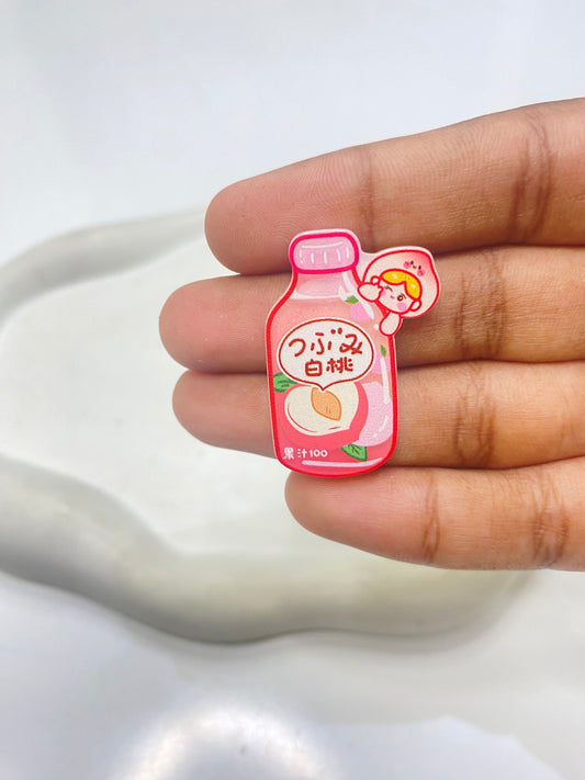 BBB 089 (b) Kawaii litchi soda flat acrylic charm ( 1 pc )
