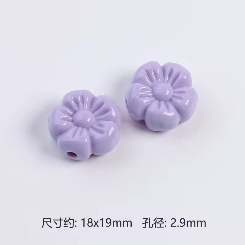 AB19 Cherry Shiny Big Bead ( 1 pc ) Solid Acrylic ( 18:19 mm ) (Copy)