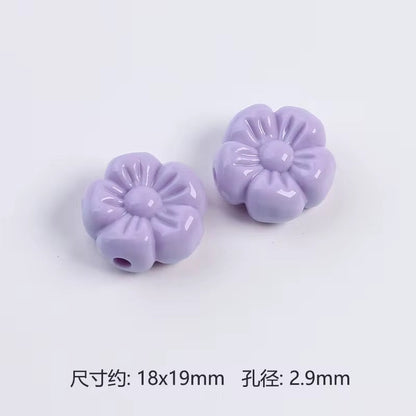 AB19 Cherry Shiny Big Bead ( 1 pc ) Solid Acrylic ( 18:19 mm ) (Copy)