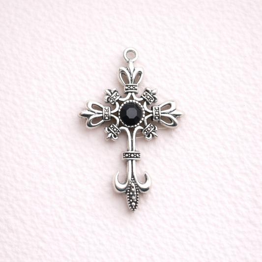 BBB 364 (d) Cross Gothic Y2K charm Alloy Premium ( 1 pc ) Anti Tarnish ( 55:38 mm )