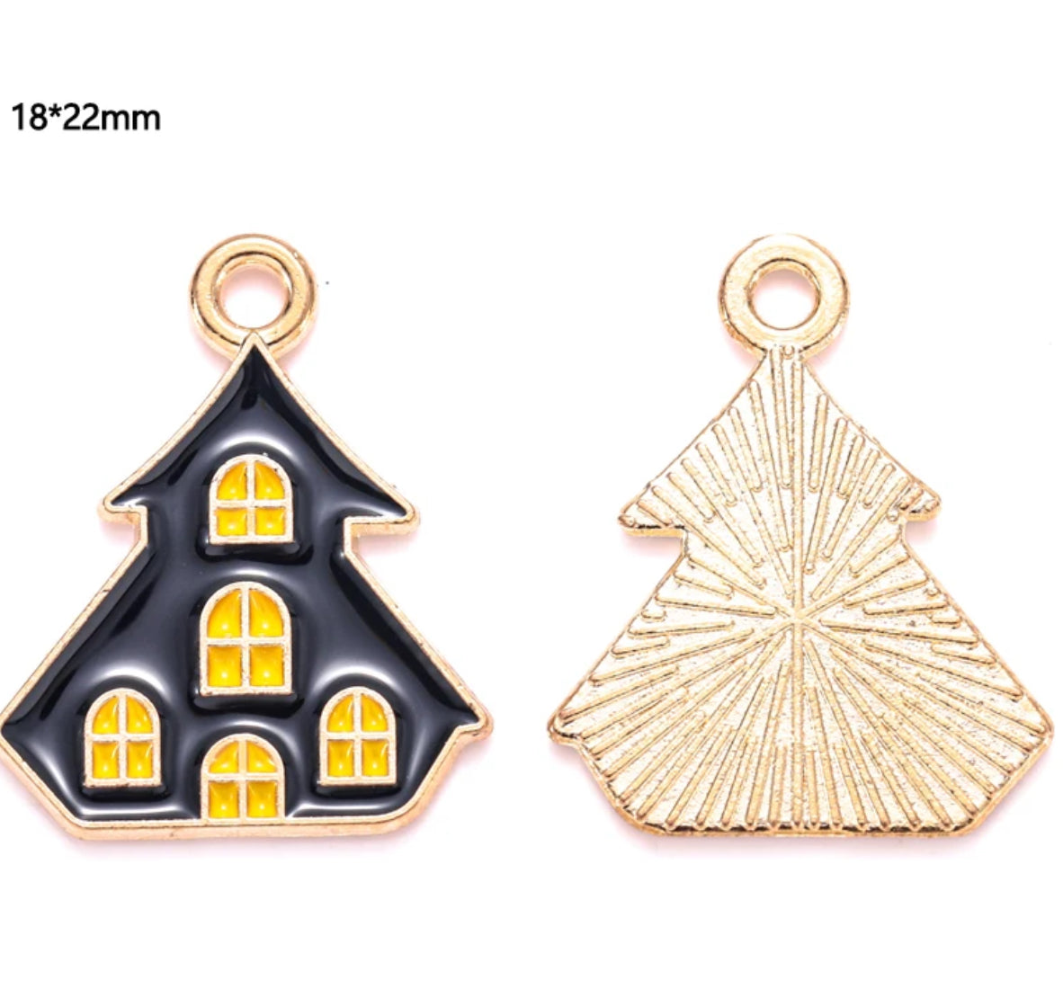 EC 1865 Halloween House enamel charm ( 1 pc )