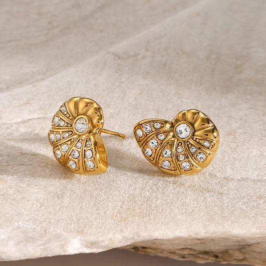 SJ 487 zircon conch earring - premium collection - 18k Gold PVD plated stainless steel - Anti tarnish - Wholesale