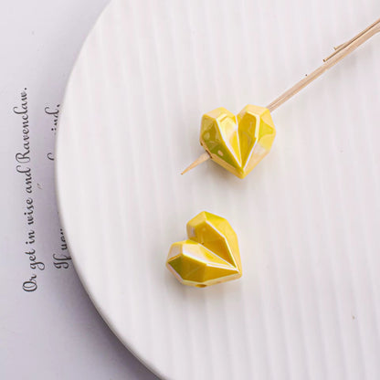 AB48 Heart 3D Acrylic bead ( 1 pc ) UV Plated ( 20:21 mm )