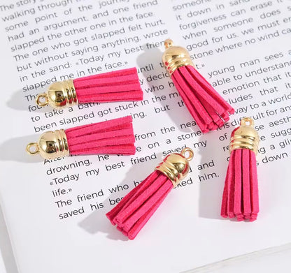 BBB 429 Plush Tassel with gold plated cap For Keychains ( 1 pc ) Premium leather quality