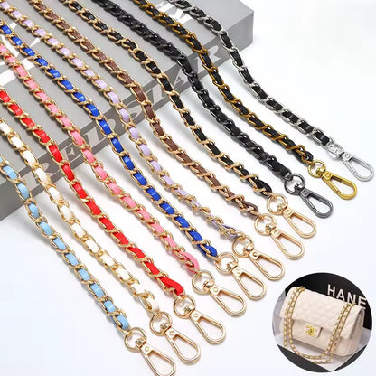 BBB 272 (e) Brown Handbag Shoulder Strap - Chain and leather Bag Hardware ( 1 pc ) ( 120 cm )