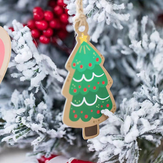 Snowflake Christmas paper tag ( 1 pc ) gift tag card