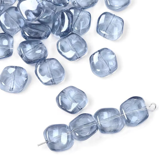 BBB 355 (a) Irregular Iridescent glass bead ( 1 pc ) Lampwork Bead
